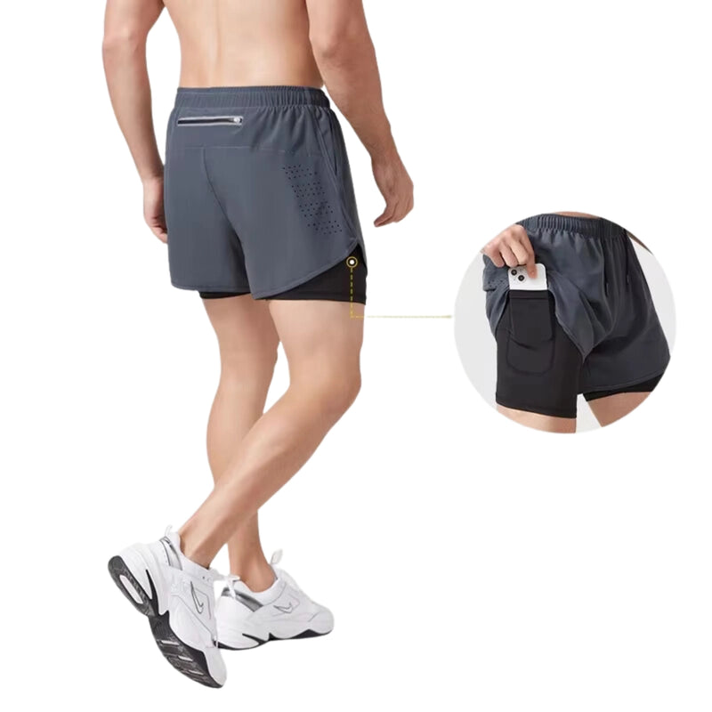 Shorts Masculino para Corrida em Poliéster - Leve e Confortável