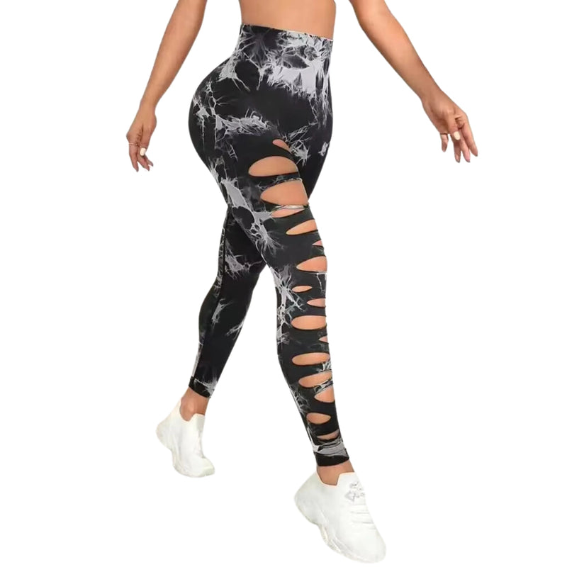 Calça Feminina Skinny Tie-Dye com Cintura Alta e Estilo Casual