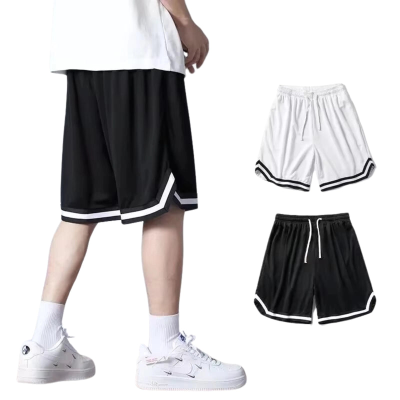 Shorts Masculino de Seda Gelada, Secagem Rápida para Esportes e Lazer