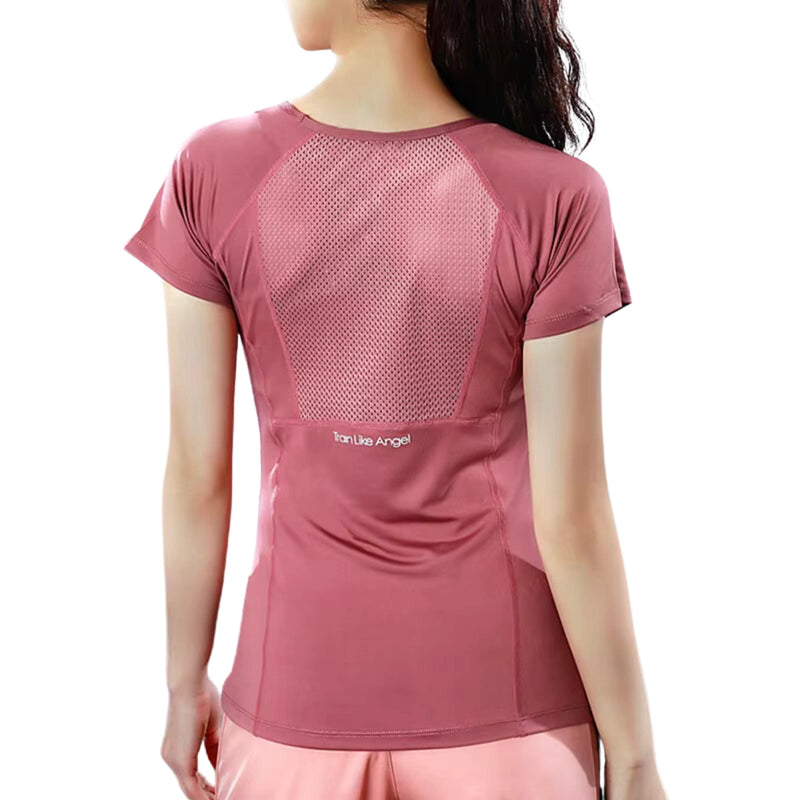 Camiseta Feminina Ultra Stretch para Yoga – Respirável e de Secagem Rápida