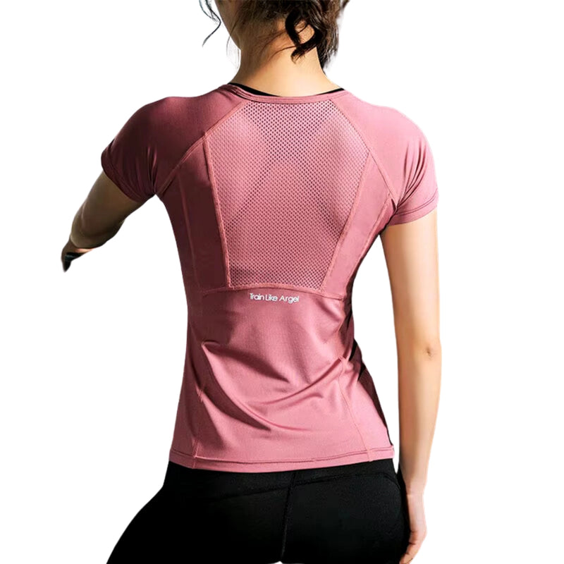 Camiseta Feminina Ultra Stretch para Yoga – Respirável e de Secagem Rápida