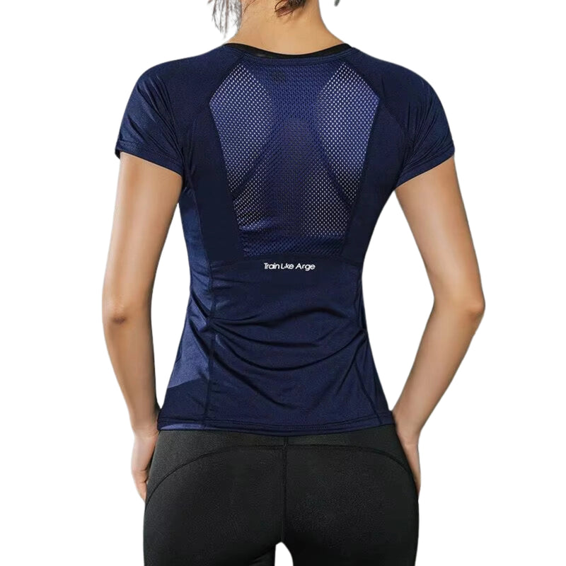 Camiseta Feminina Ultra Stretch para Yoga – Respirável e de Secagem Rápida