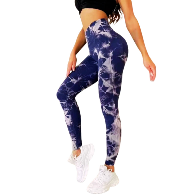 Calça Feminina Skinny Tie-Dye com Cintura Alta e Estilo Casual