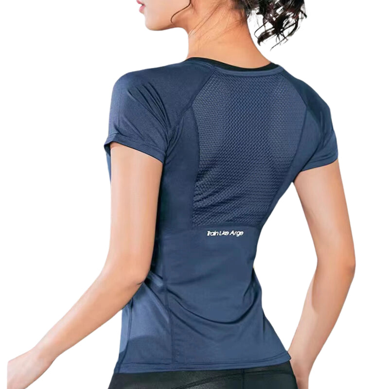 Camiseta Feminina Ultra Stretch para Yoga – Respirável e de Secagem Rápida