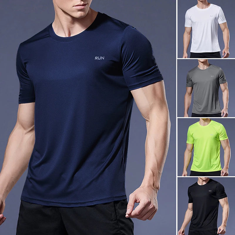 Camiseta Masculina GENDAWAY de Secagem Rápida – Ideal para Esportes e Treinos