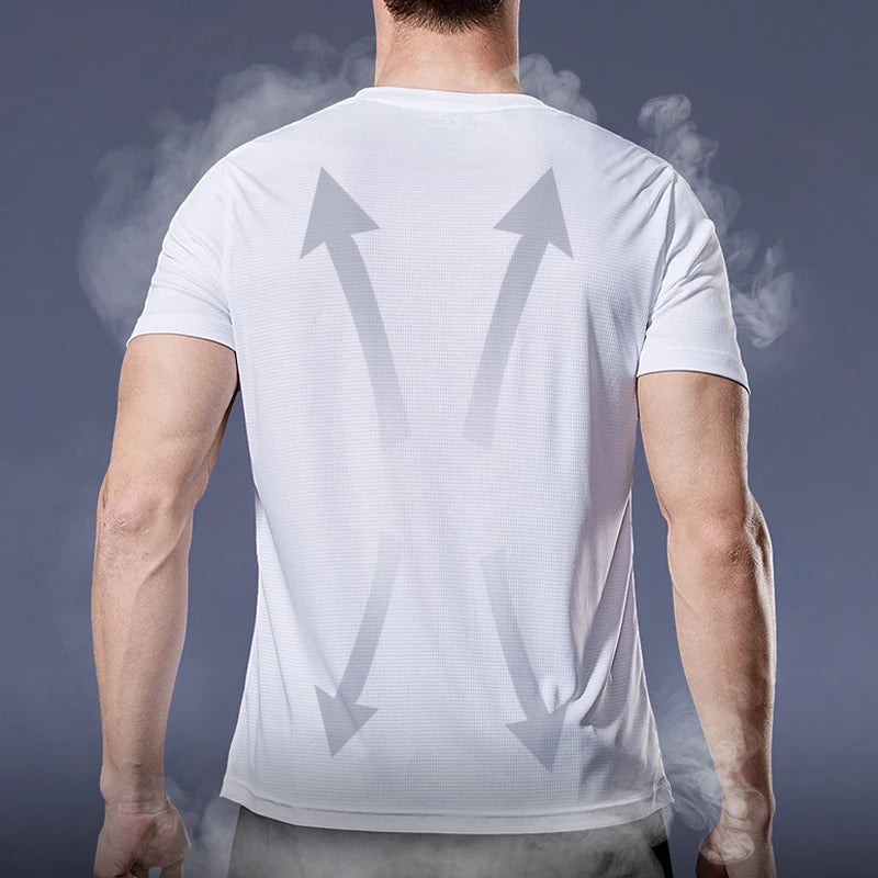 Camiseta Masculina GENDAWAY de Secagem Rápida – Ideal para Esportes e Treinos