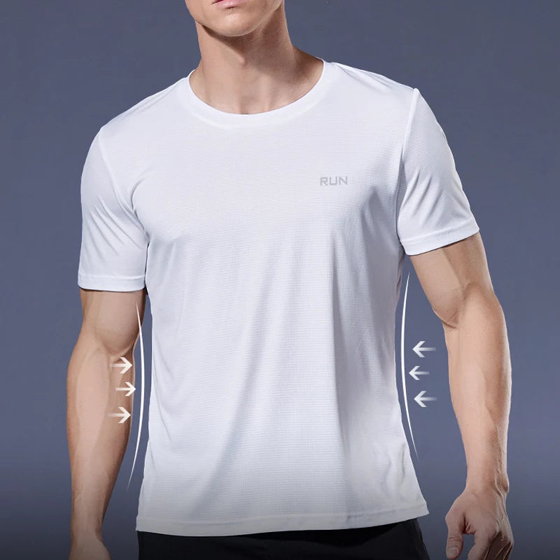 Camiseta Masculina GENDAWAY de Secagem Rápida – Ideal para Esportes e Treinos