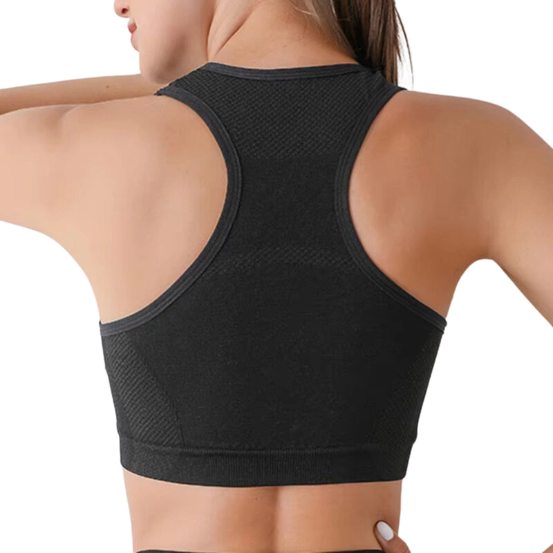 Top Fitness Feminino de Poliester para Yoga e Treinos