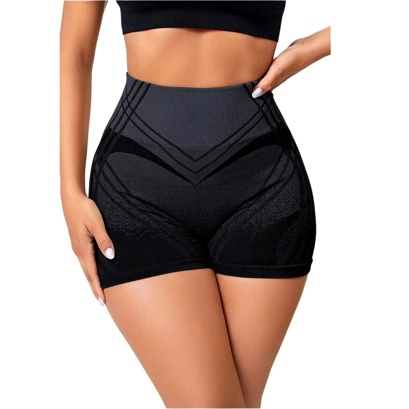 Shorts Feminino de Yoga Listrado - Estilo e Flexibilidade