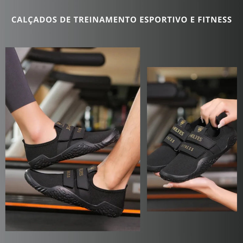 Tênis de Treino com Velcro, Estabilidade e Conforto para Levantamento de Peso