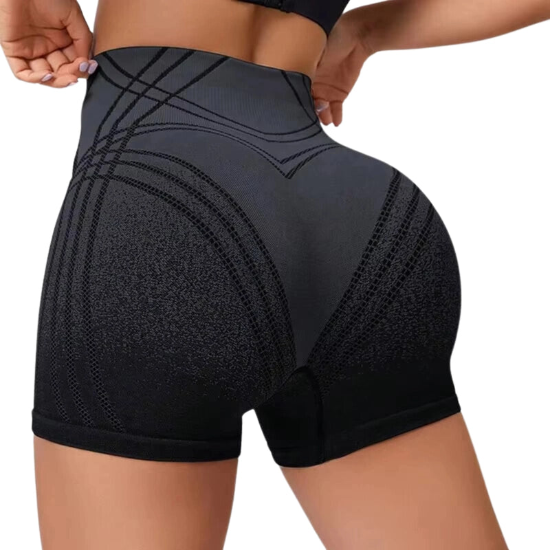 Shorts Feminino de Yoga Listrado - Estilo e Flexibilidade