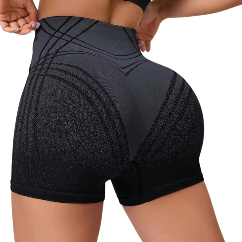 Shorts Feminino de Yoga Listrado - Estilo e Flexibilidade