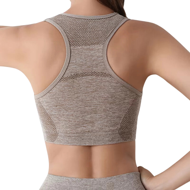 Top Fitness Feminino de Poliester para Yoga e Treinos