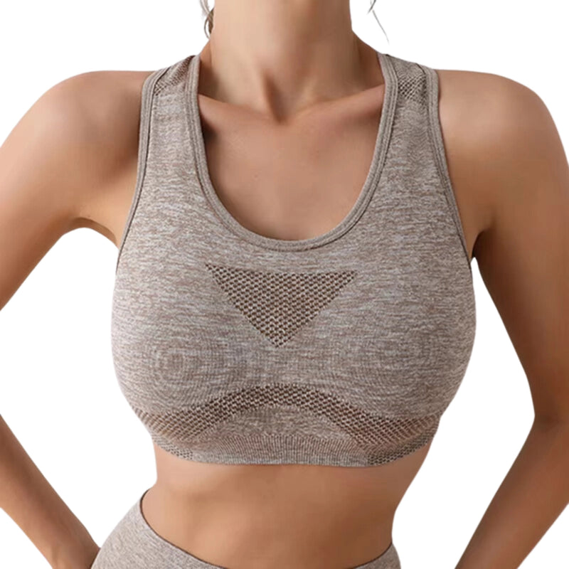 Top Fitness Feminino de Poliester para Yoga e Treinos