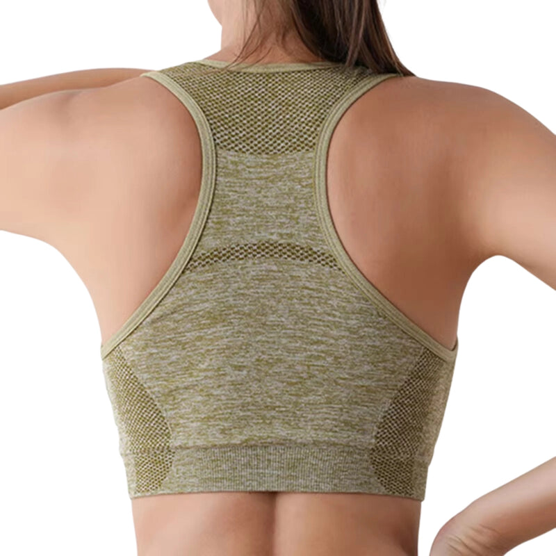 Top Fitness Feminino de Poliester para Yoga e Treinos