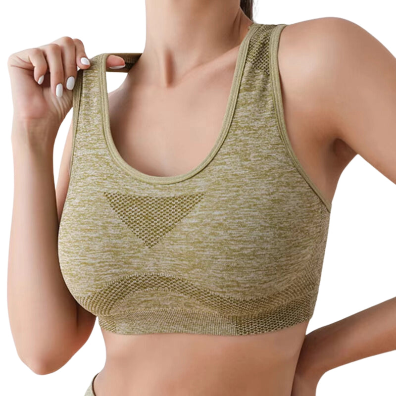 Top Fitness Feminino de Poliester para Yoga e Treinos